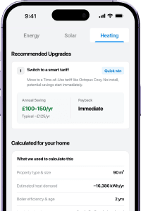 Solar screen of energiebee mobile app