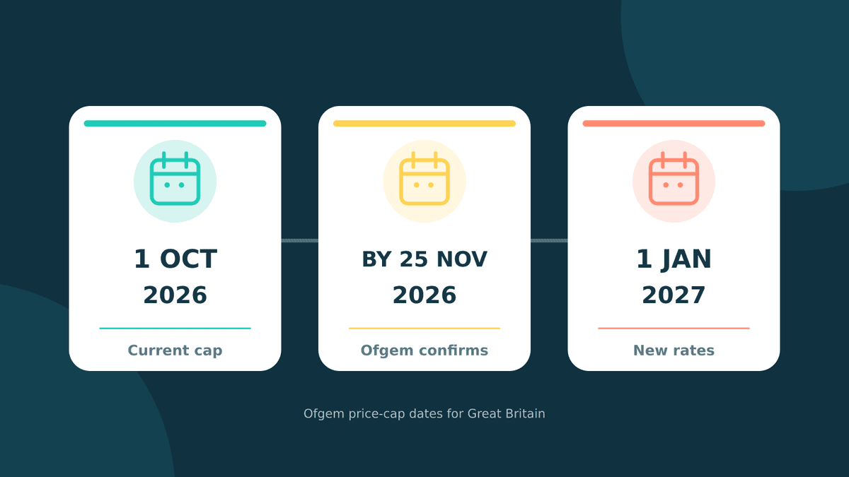 Ofgem is due to announce the January 2027 price cap by 25 November 2026