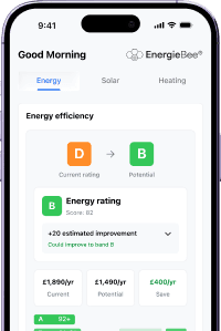 Energy screen of energiebee mobile app