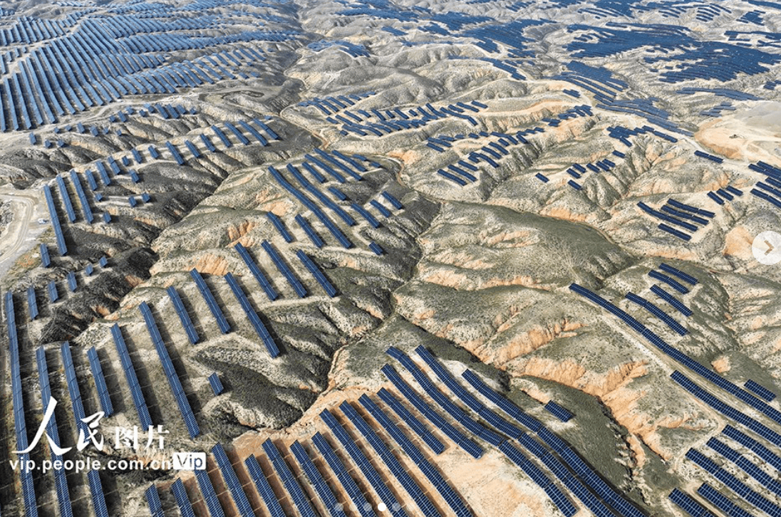 China desert solar farms